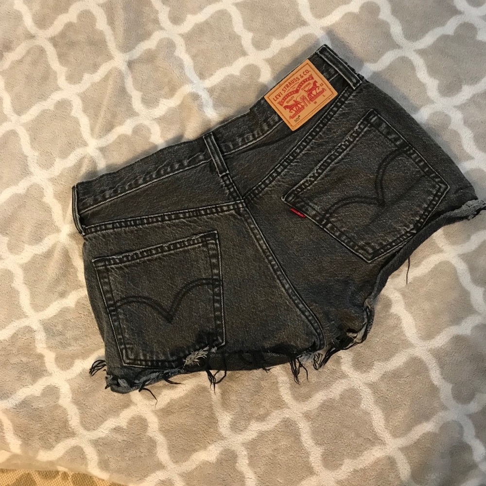 Levi’s Distressed Black Shorts